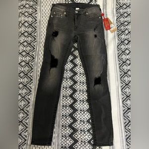 Black ripped skinny jeans